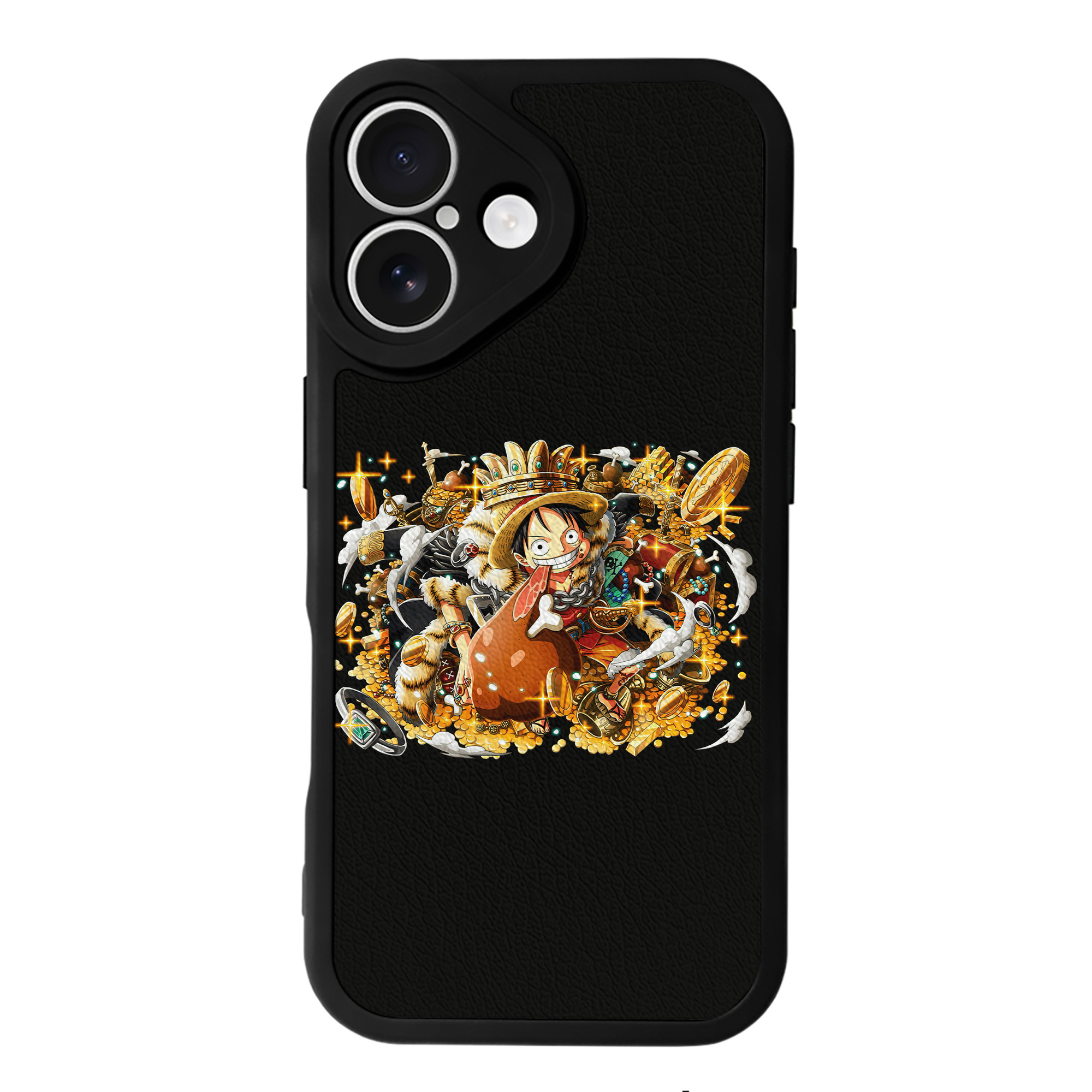 （画像用） ワンピース モンキー・D・ルフィ ONE PIECE Monkey D. Luffy 【iPhone 16シリーズ対応】シリコンスマホケース（レザー調） 材質：シリコン